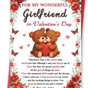 Funny Valentines Day Cards for Girlfriend, Romantic Valentines Day Gifts from Boyfriend, for my Wonderful Girlfriend On Valentine's Day