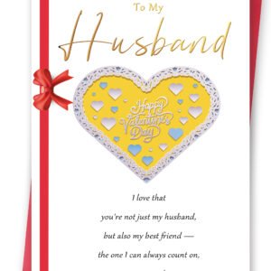 Funny Valentine's Day Card for Husband, Romantic Husband Valentines Gifts from Wife, Men Valentines Day Gifts