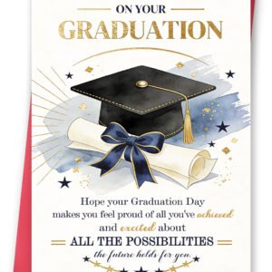 FANCYLUCKY Inspirational Graduation Gift for High School College Grad, Graduation Card for Him Her, Motivational Congratulations Gift for Family Kids Friends