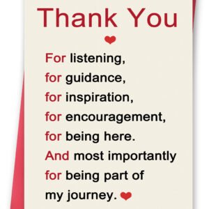 FANCYLUCKY Thank You Card, Appreciation Card for Teachers Mentors Colleagues Friends Family, Thank You Gifts for Women Men