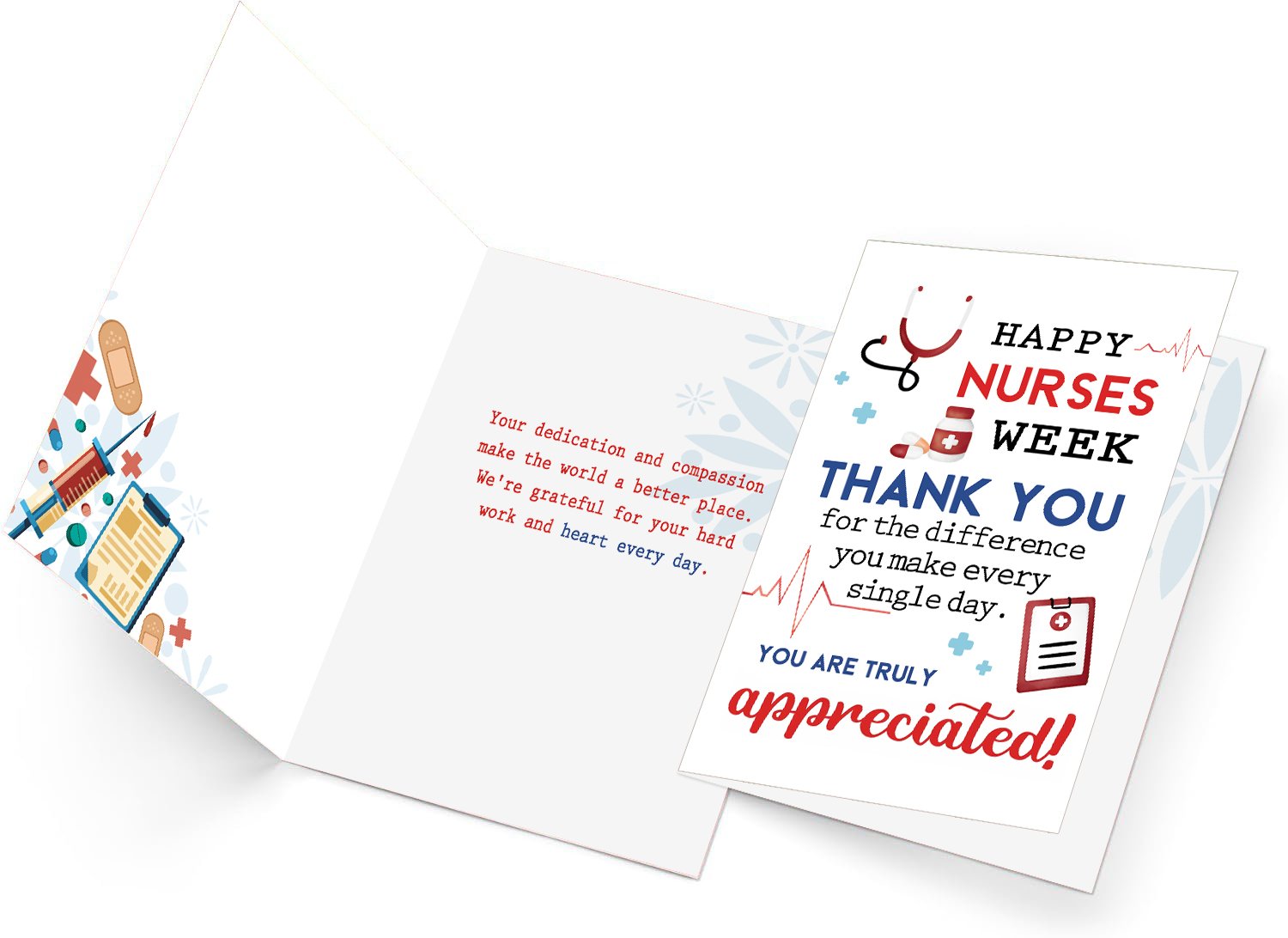 FANCYLUCKY Nurses Week Thank You Card, Nurses Appreciation Gifts for Healthcare Medical Staff, Thank You Gifts for International Nurses Day - Image 7