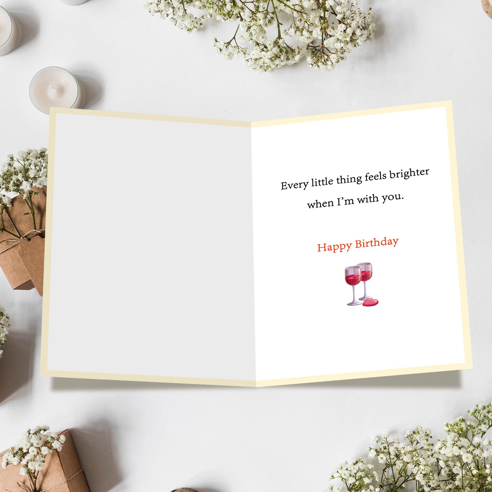 FANCYLUCKY Cute Birthday Card for Women Men, Love Birthday Card Gifts for Girlfriend Boyfriend Wife Husband, Romantic Birthday Card with Bear Design - Image 3