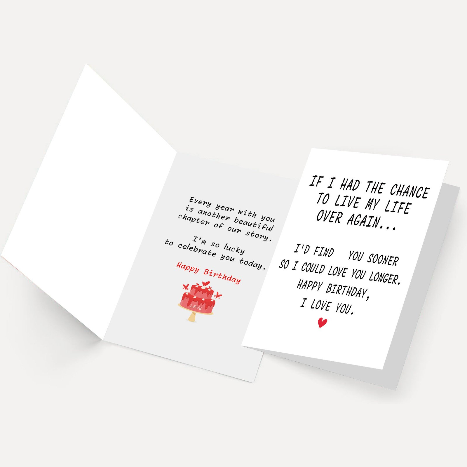 FANCYLUCKY Happy Birthday Card for Women Men Him Her, Romantic Birthday Cards Gifts for Husband Wife Boyfriend Girlfriend, Love Card - Image 7